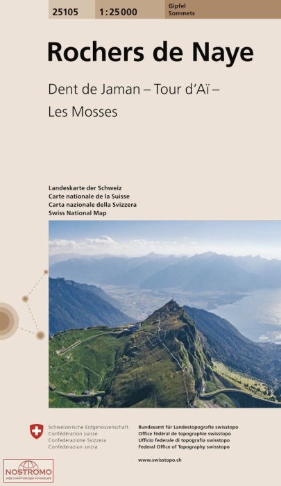 25105 ROCHERS DE NAYE | carte topographique Swisstopo