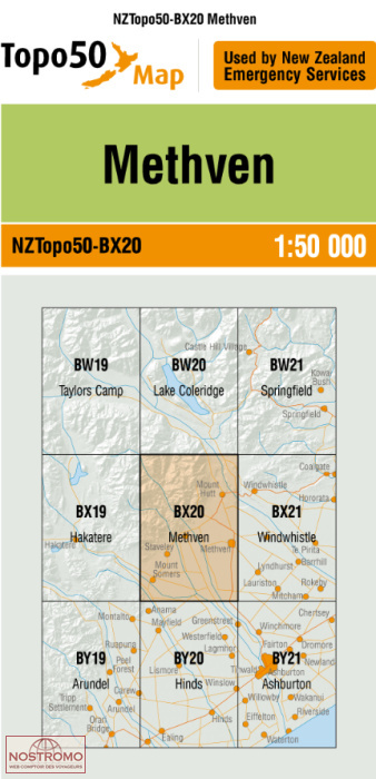 BX20 METHVEN | carte topographique LINZ