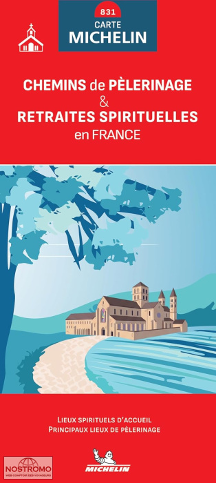 831 CHEMINS DE PÈLERINAGE ET RETRAITES SPIRITUELLES EN FRANCE | carte touristique Michelin
