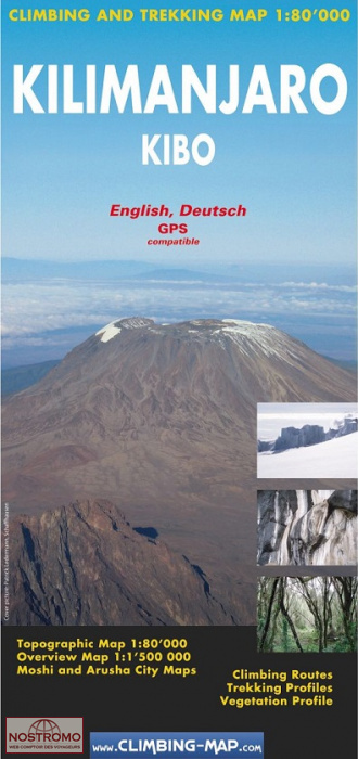 KILIMANDJARO - KIBO | carte de trekking Climbing-map