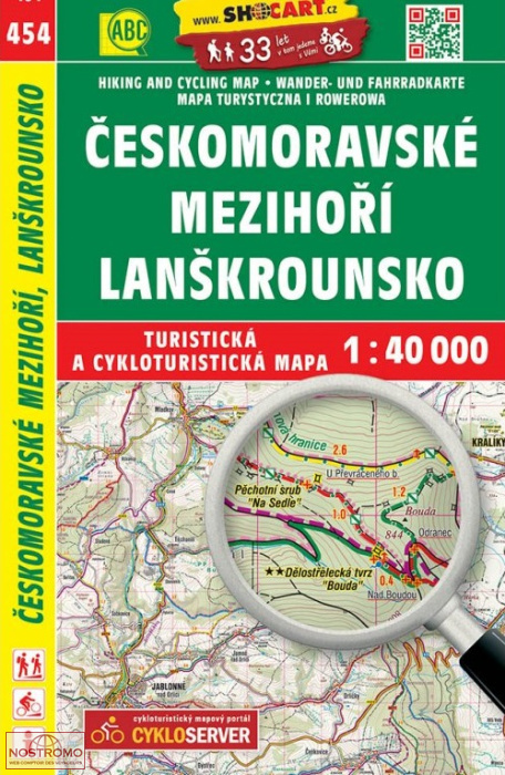 454 ČESKOMORAVSKÉ MEZIHOŘÍ | Shocart hiking map