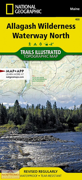 ALLAGASH WILDERNESS WATERWAY NORTH | carte de randonnée National Geographic