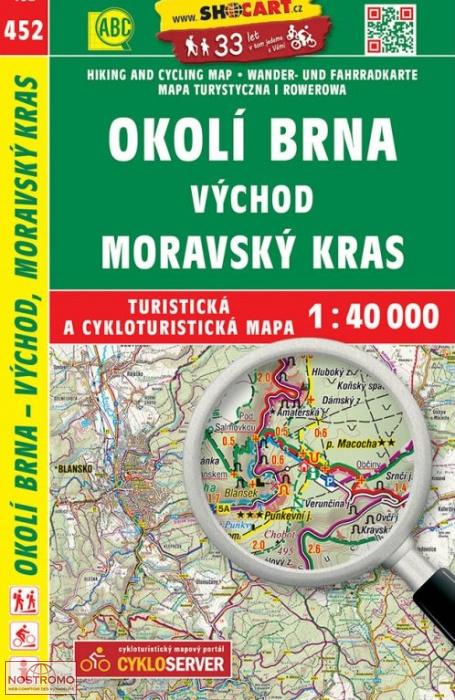 452 OKOLÍ BRNA VYCHOD - MORAVSKÝ KRAS | Shocart hiking map