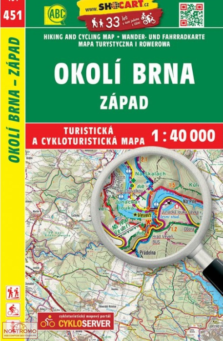 451 OKOLÍ BRNA ZÁPAD | Shocart hiking map