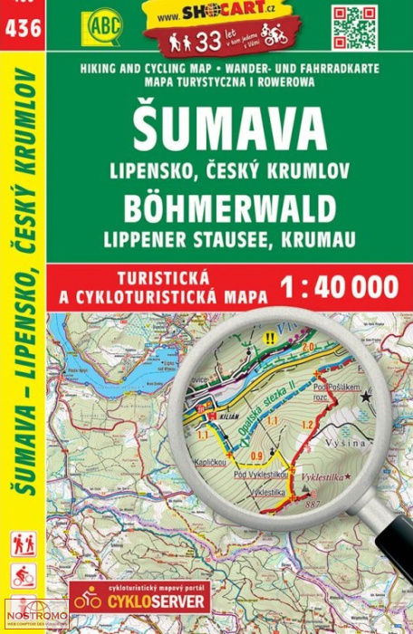 436 ŠUMAVA - LIPENSKO - ČESKÝ KRUMLOV | carte de randonnée Shocart