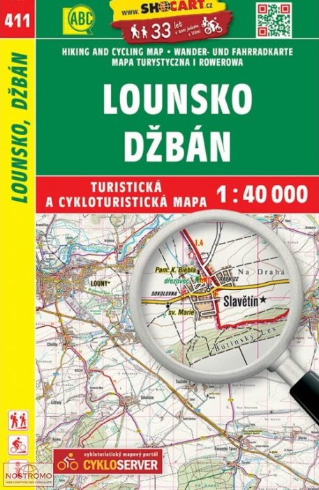 411 LOUNSKO - DŽBÁN | carte de randonnée Shocart