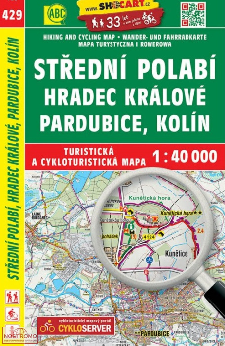429 STŘEDNÍ POLABÍ | carte de randonnée Shocart