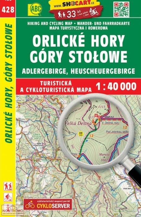 428 ORLICKÉ HORY | carte de randonnée Shocart