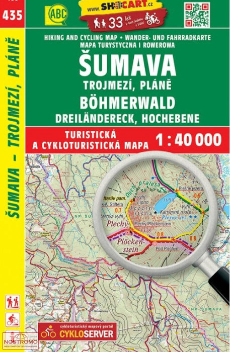 435 ŠUMAVA - TROJMEZÍ - PLÁNĚ | carte de randonnée Shocart