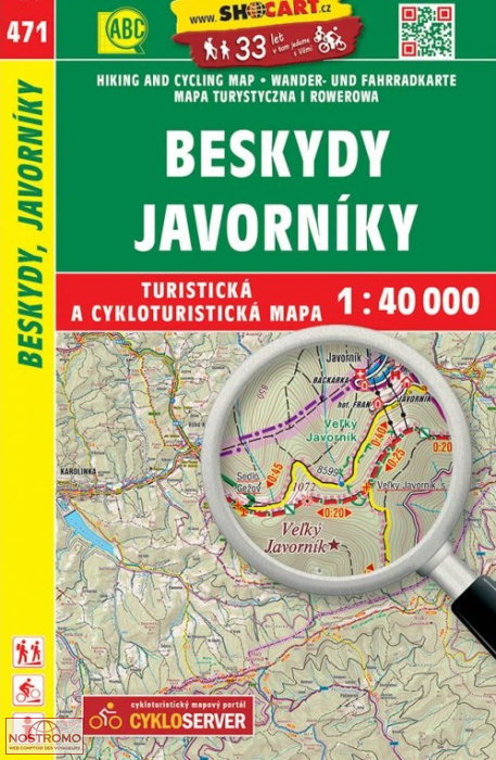 471 BESKYDY - JAVORNÍKY | Shocart hiking map