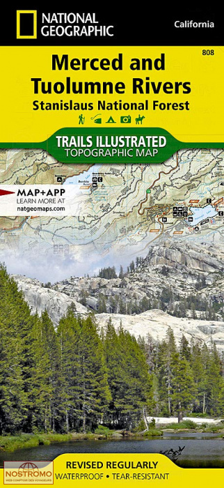 MERCED & TUOLUMNE RIVERS | National Geographic hiking map