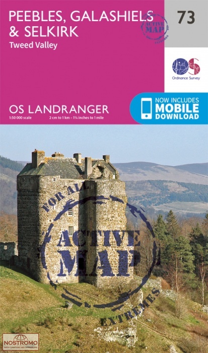 073 PEEBLES, GALASHIELS & SELKIRK - TWEED VALLEY | OS hiking map