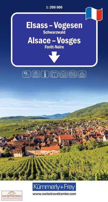 ALSACE - VOSGES | Kummerly+Frey road map