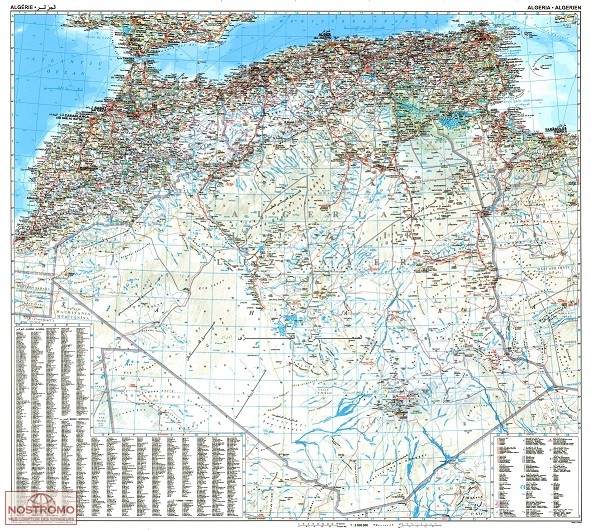 ALG RIE Carte Routi re Gizi Map Nostromoweb