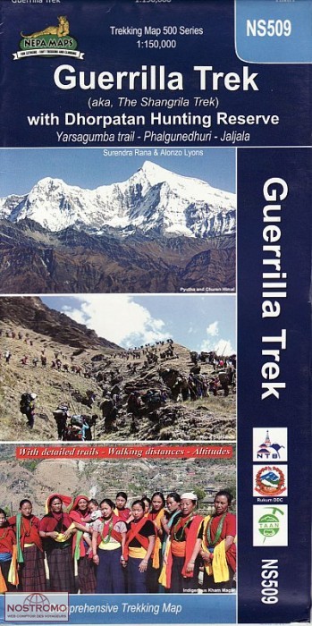GUERILLA TREK  (SHANGRILA TREK)  - NS 509 | Nepamaps trekking map