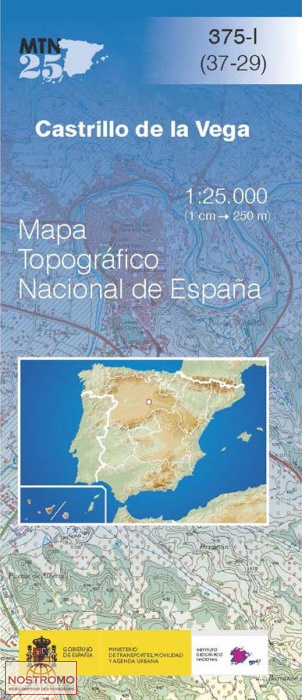 375-1 CASTRILLO DE LA VEGA | carte topographique CNIG