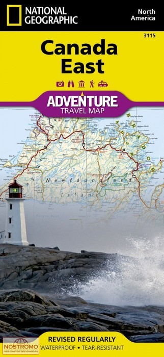CANADA EST | carte touristique National Geographic
