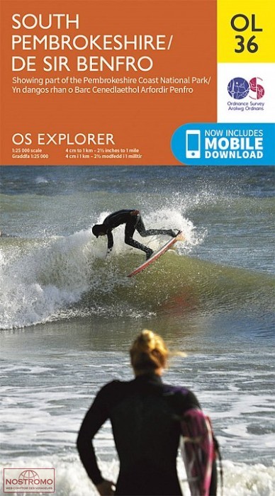 OL36 SOUTH PEMBROKESHIRE | OS hiking map