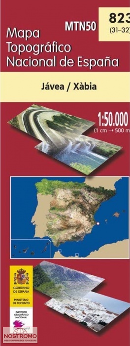 823 JÁVEA / XÁBIA | carte topographique CNIG