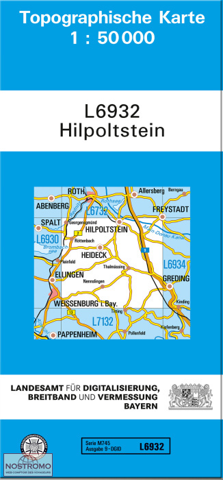 L6932 HILPOLTSTEIN | carte topographique LDBV