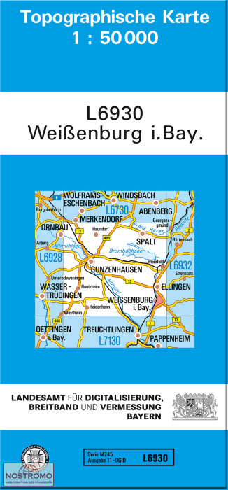 L6930 WEISSENBURG I. BAY. | carte topographique LDBV