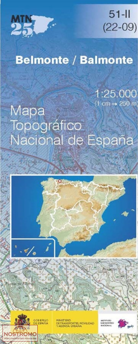 051-2 BELMONTE/BALMONTE | carte topographique CNIG