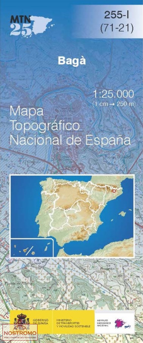 255-1 BAGÀ | carte topographique CNIG