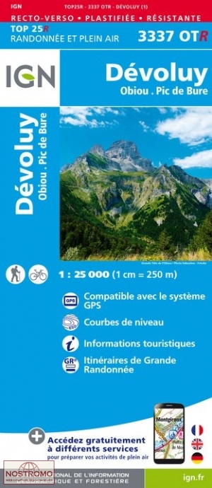3337OTR DÉVOLUY | carte de randonnée IGN
