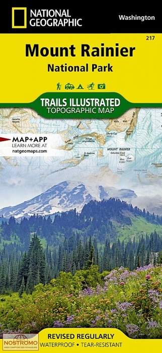 MOUNT RAINIER | carte de randonnée National Geographic