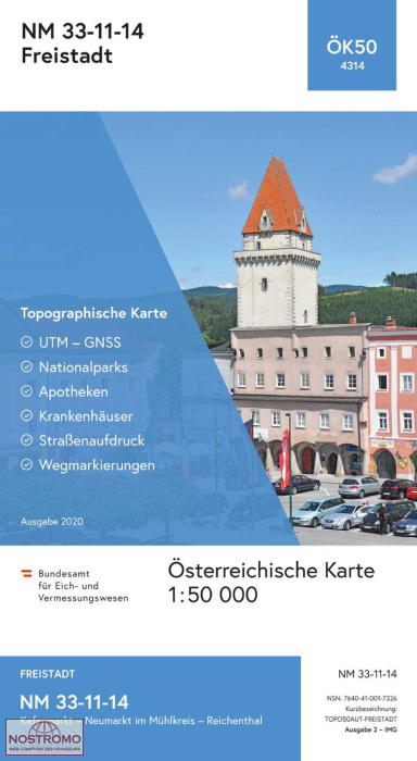 4314 FREISTADT | carte topographique BEV