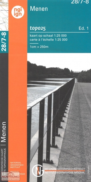28/7-8 MENEN | carte topographique NGI/IGN