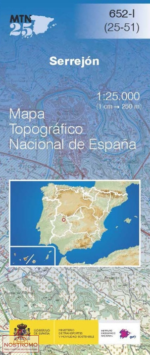 652-1 SERREJÓN | CNIG topographical map