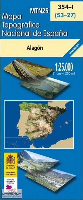 354-1 ALAGÓN | carte topographique CNIG