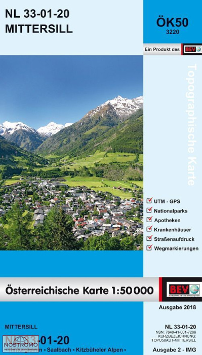 3220 MITTERSILL | carte topographique BEV