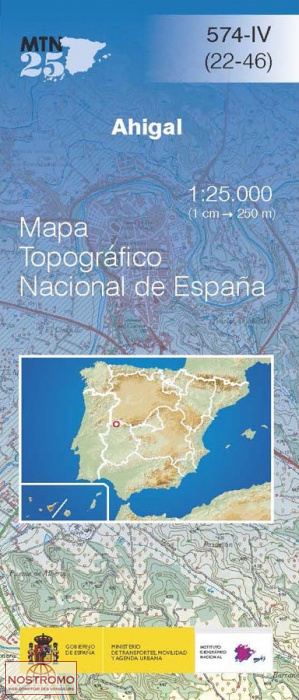 574-4 AHIGAL | carte topographique CNIG