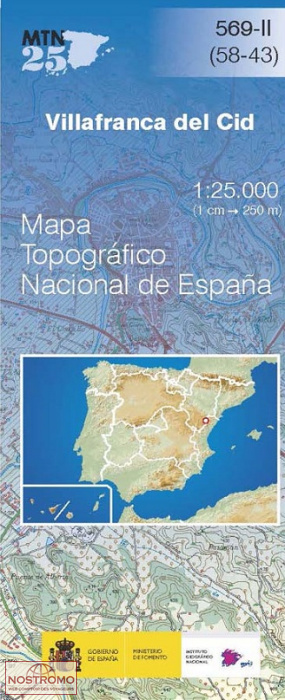 569-2 VILLAFRANCA DEL CID | carte topographique CNIG