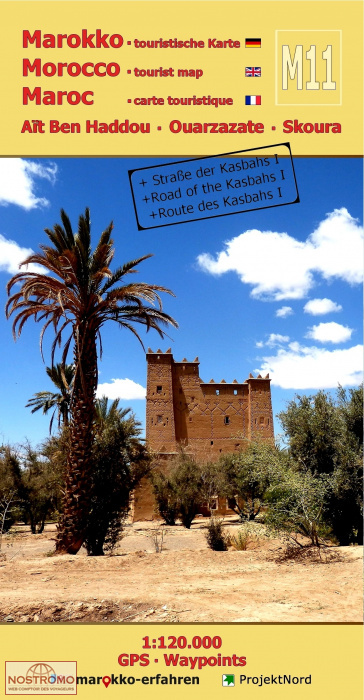 M11 AÏT BEN HADDOU - OUARZAZATE - SKOURA | carte touristique Projektnord
