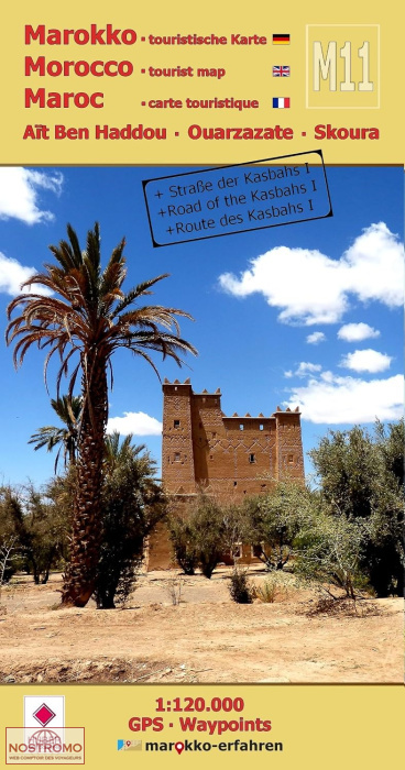 M11 AÏT BEN HADDOU - OUARZAZATE - SKOURA | carte touristique Huber