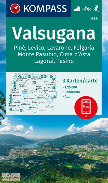 656 VALSUGANA | Kompass hiking maps