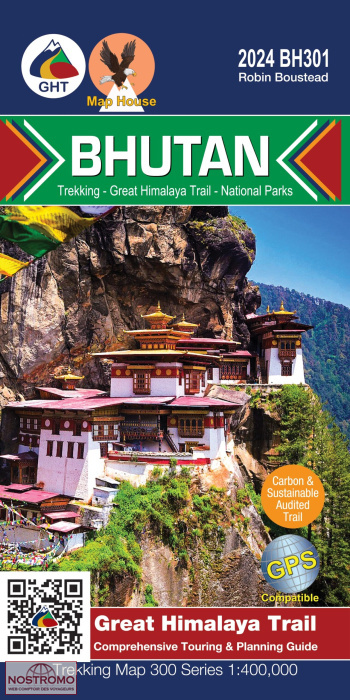 BN301 BHOUTAN | carte de trekking Nepamaps