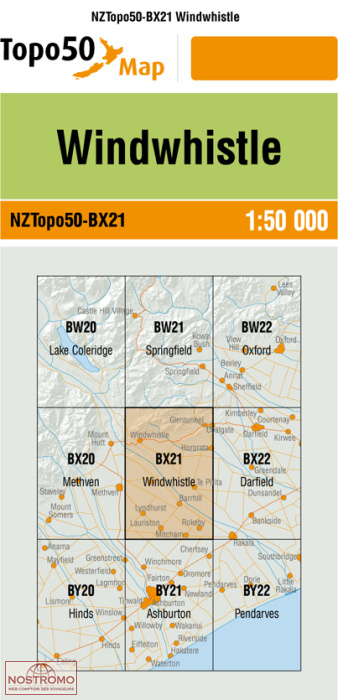 BX21 WINDWHISTLE | carte topographique LINZ