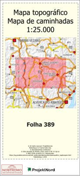 389 SOBRAL DE MONTE AGRAÇO | carte topographique Projektnord