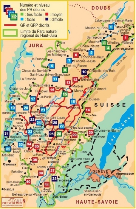 Le Pnr Du Haut Jura À Pied Guide De Randonnée Ffrp Nostromoweb 9775