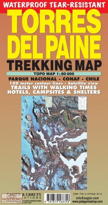 TORRES DEL PAINE | Zagier & Urruty trekking map