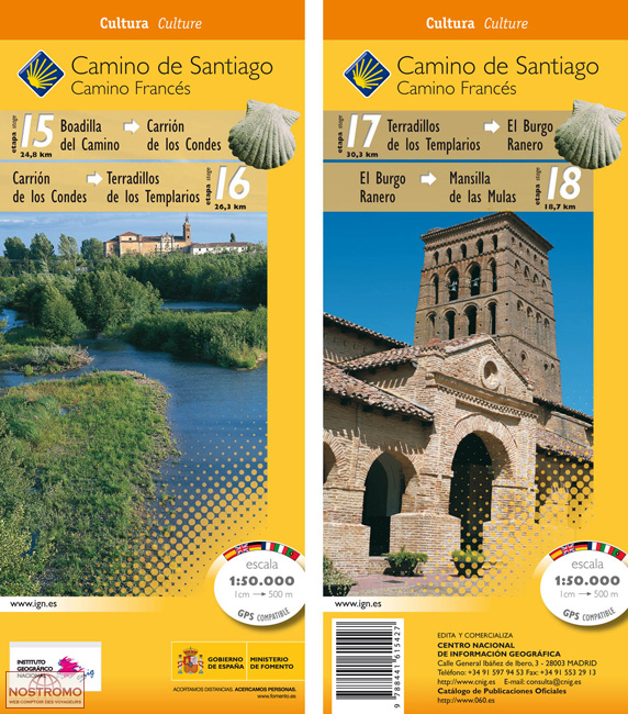 CAMINO DE SANTIAGO. STAGES: 15-16-17-18 | CNIG hiking map