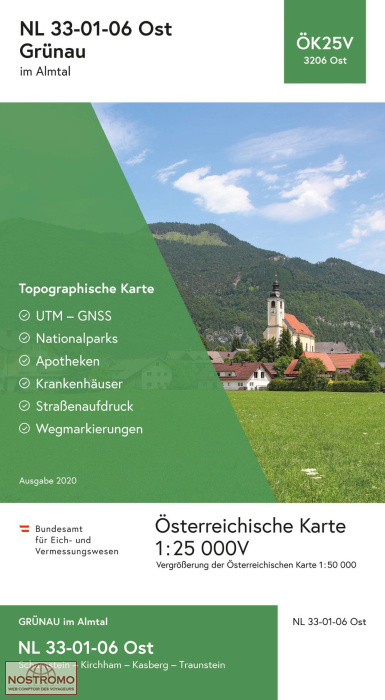 3206-OST GRÜNAU IM ALMTAL | BEV topographical map