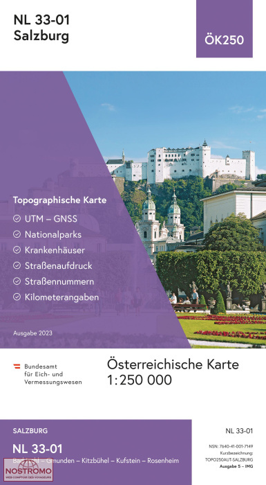 33-01 SALZBURG | carte topographique BEV