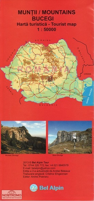 MUNTII BUCEGI  | Bel Alpin hiking map
