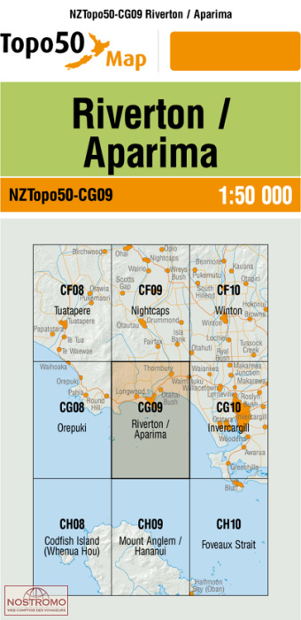CG09 RIVERTON / APARIMA | carte topographique LINZ