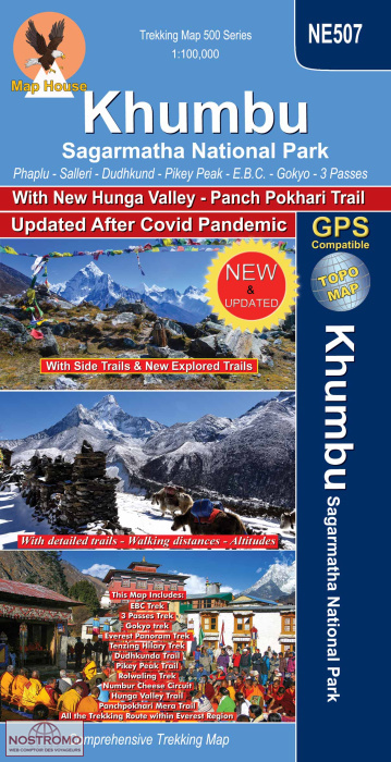 KHUMBU - SAGARMATHA NATIONAL PARK - NE 507 | Nepamaps trekking map